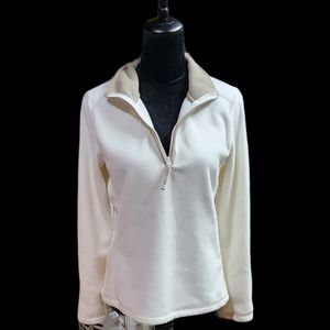 Old Navy women's white fleece half zip sweatshirt size S